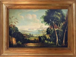 Pamono After Lorrain, Italian Landscape Painting, 2006, Oil on Canvas> Old Masters