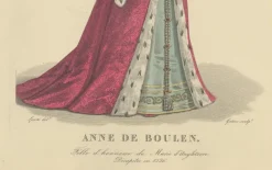Pamono After Louis Marie Lanté, Anne Boleyn, Queen of England, Handcoloured Engraving, 1900> Prints & Multiples