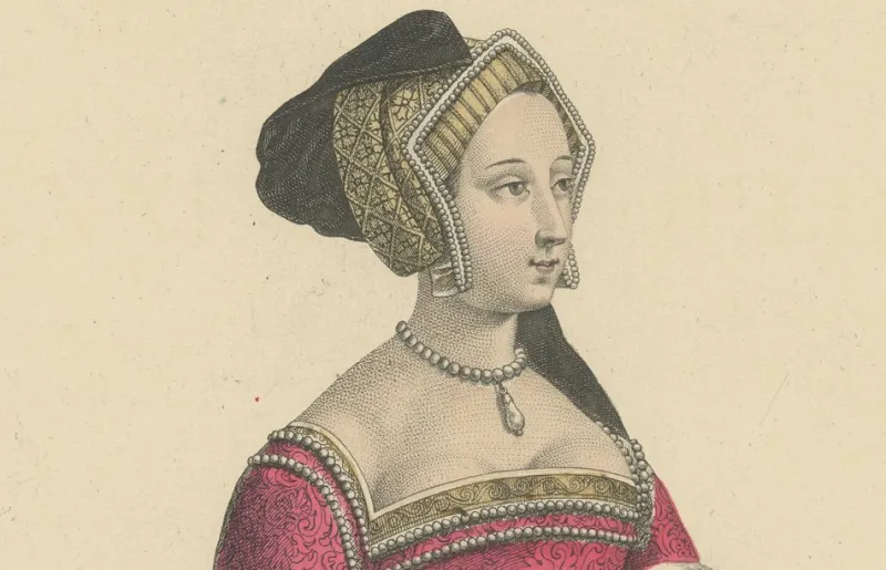 Pamono After Louis Marie Lanté, Anne Boleyn, Queen of England, Handcoloured Engraving, 1900> Prints & Multiples