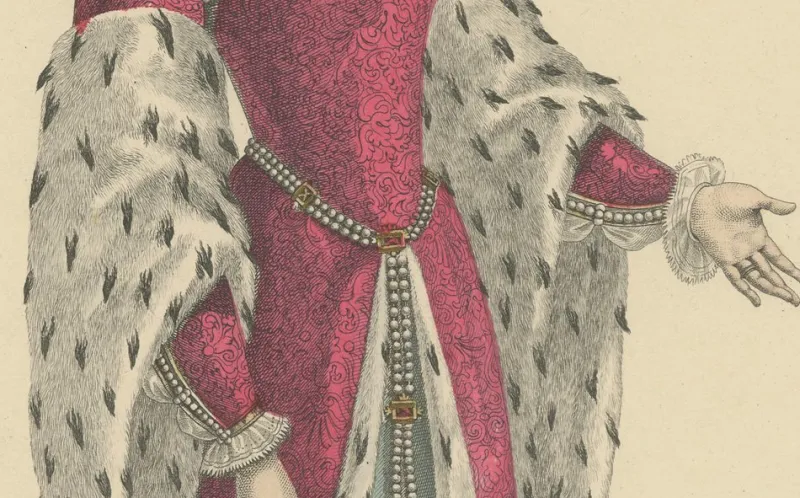Pamono After Louis Marie Lanté, Anne Boleyn, Queen of England, Handcoloured Engraving, 1900> Prints & Multiples