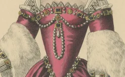 Pamono After Louis Marie Lanté, Costume of Louise De Lorraine, Queen of France, 1900, Print><noscript><img width=