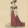 Pamono After Louis Marie Lanté, La Belle Paule, Toulouse Beauty, Handcoloured Engraving, 1900> Prints & Multiples