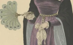 Pamono After Louis Marie Lanté, Young Lady of the Time of Francis I, Handcoloured Engraving, 1900><noscript><img width=