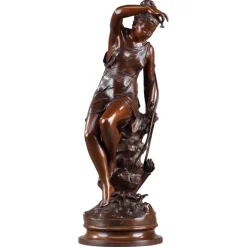 Outlet Pamono After Lucie Signoret-Ledieu, Diana's Nymph, Bronze Sculpture