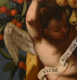 Pamono After Luigi Garzi, Angels, Flowers & Fruit, 1700, Oil on Canvas><noscript><img width=