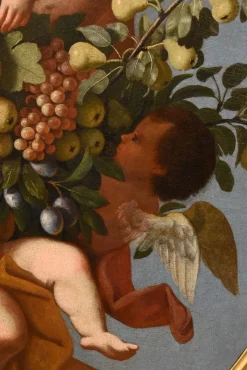 Pamono After Luigi Garzi, Angels, Flowers & Fruit, 1700, Oil on Canvas><noscript><img width=