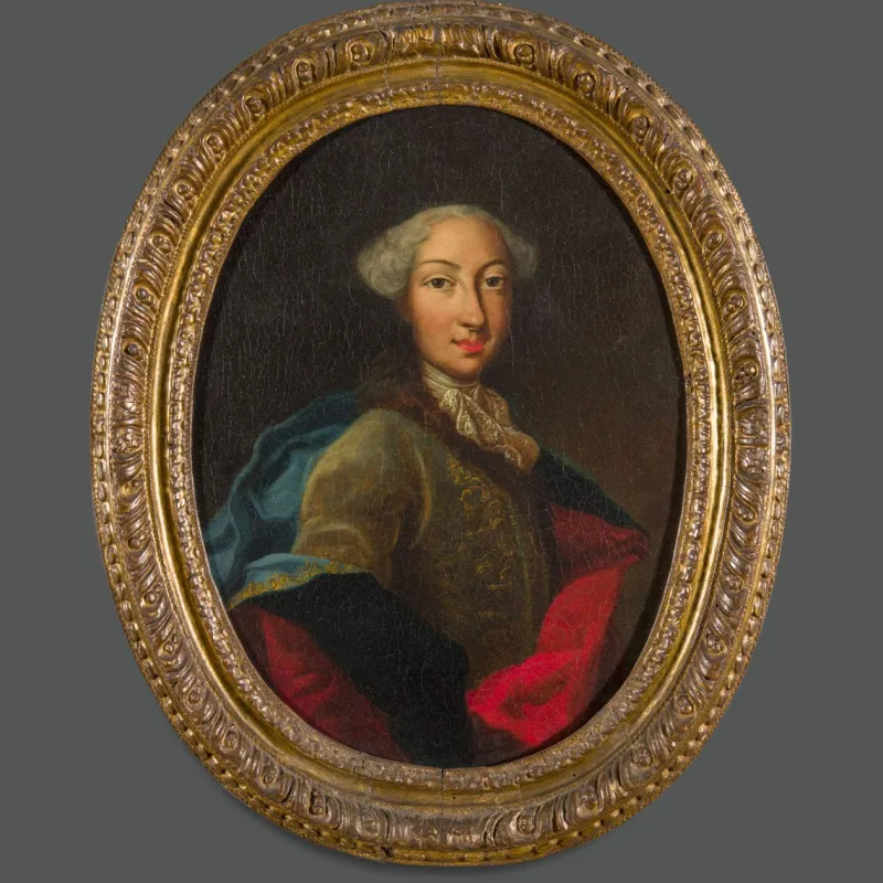 Outlet Pamono After Maria Giovanna Battista Clementi, Portrait, 1740, Oil on Canvas, Framed