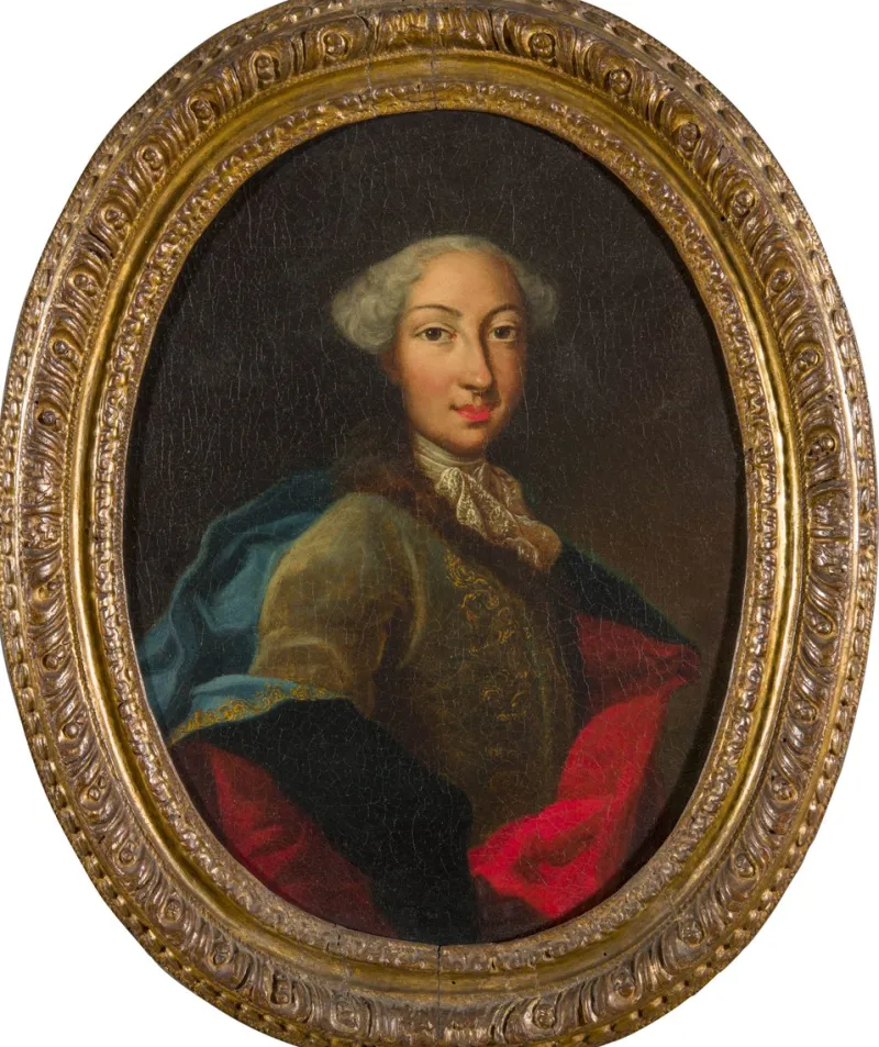 Outlet Pamono After Maria Giovanna Battista Clementi, Portrait, 1740, Oil on Canvas, Framed