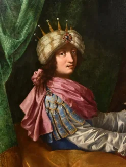 Pamono After Michele Desubleo, Portrait of King Solomon, 1650, Oil on Canvas><noscript><img width=