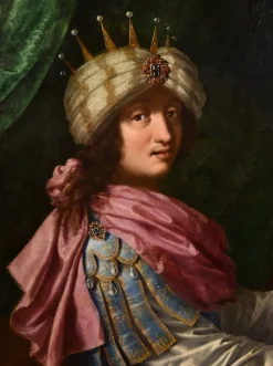 Pamono After Michele Desubleo, Portrait of King Solomon, 1650, Oil on Canvas><noscript><img width=