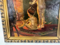 Discount Pamono After Paul Peel, After the Bath, 1900s, Oil on Canvas, Framed