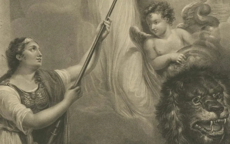Pamono After Pieneman, Allegory: King Willem I of the Netherlands, 1815, Engraving> Contemporary|Prints & Multiples