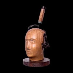 Pamono After Raoul Hausmann, Mechanical Head, 1970s, Wood> Minimalist|Abstraction