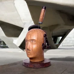 Pamono After Raoul Hausmann, Mechanical Head, 1970s, Wood><noscript><img width=