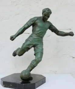 Pamono After Raymond Tschudin, Footballer, 1930s, Metal
