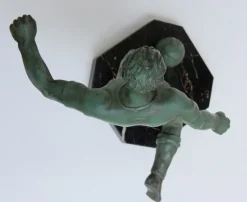 Pamono After Raymond Tschudin, Footballer, 1930s, Metal