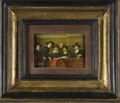 Pamono After Rembrandt, Figurative Scenes, 1890s, Oil Paintings, Framed, Set of 2><noscript><img width=