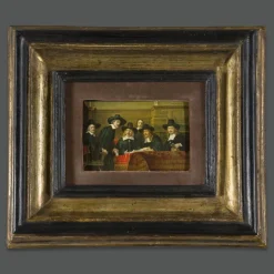 Pamono After Rembrandt, Figurative Scenes, 1890s, Oil Paintings, Framed, Set of 2><noscript><img width=
