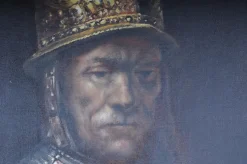 Hot Pamono After Rembrandt van Rijn, The Man in the Gold Helmet, Oil Painting, Framed