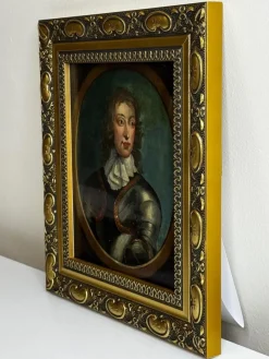 Pamono After Robert Walker, Portrait of General John Lambert in Armour, 1840, Oil on Panel, Framed><noscript><img width=