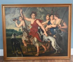 Clearance Pamono After Rubens, Diana the Huntress, 1880, Oil Painting, Framed