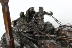 Hot Pamono After Vasily Grachev, Horse & Cart Scene, Russia, 20th Century, Bronze Sculpture