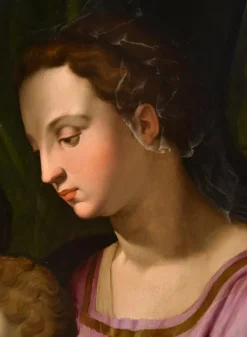 Pamono Agnolo di Cosimo alias Il Bronzino, Holy Family with Madonna & St John, 1550s, Oil on Panel><noscript><img width=