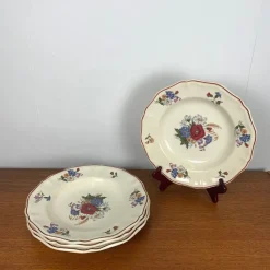 Hot Pamono Agreste Soup Plates from Sarreguemines, 1920s/1950s, Set of 4