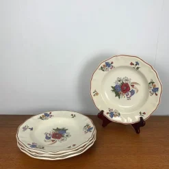 Hot Pamono Agreste Soup Plates from Sarreguemines, 1920s/1950s, Set of 4