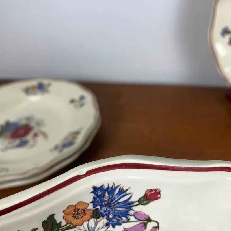 Hot Pamono Agreste Soup Plates from Sarreguemines, 1920s/1950s, Set of 4