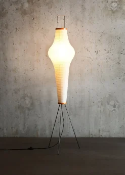 New Pamono Akari Model 14a Light Sculpture in Washi Paper and Bamboo by Isamu Noguchi