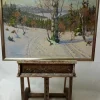 Discount Pamono Aksel P. Knudsen, Painting, Oil on Canvas