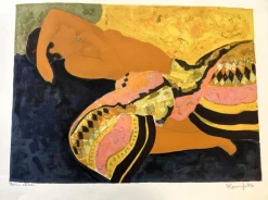 Pamono Alain Bonnefoit, L'apaisement, 1974, Original Lithograph> Prints & Multiples