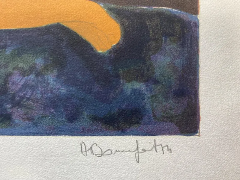 Pamono Alain Bonnefoit, L'apaisement, 1974, Original Lithograph> Prints & Multiples