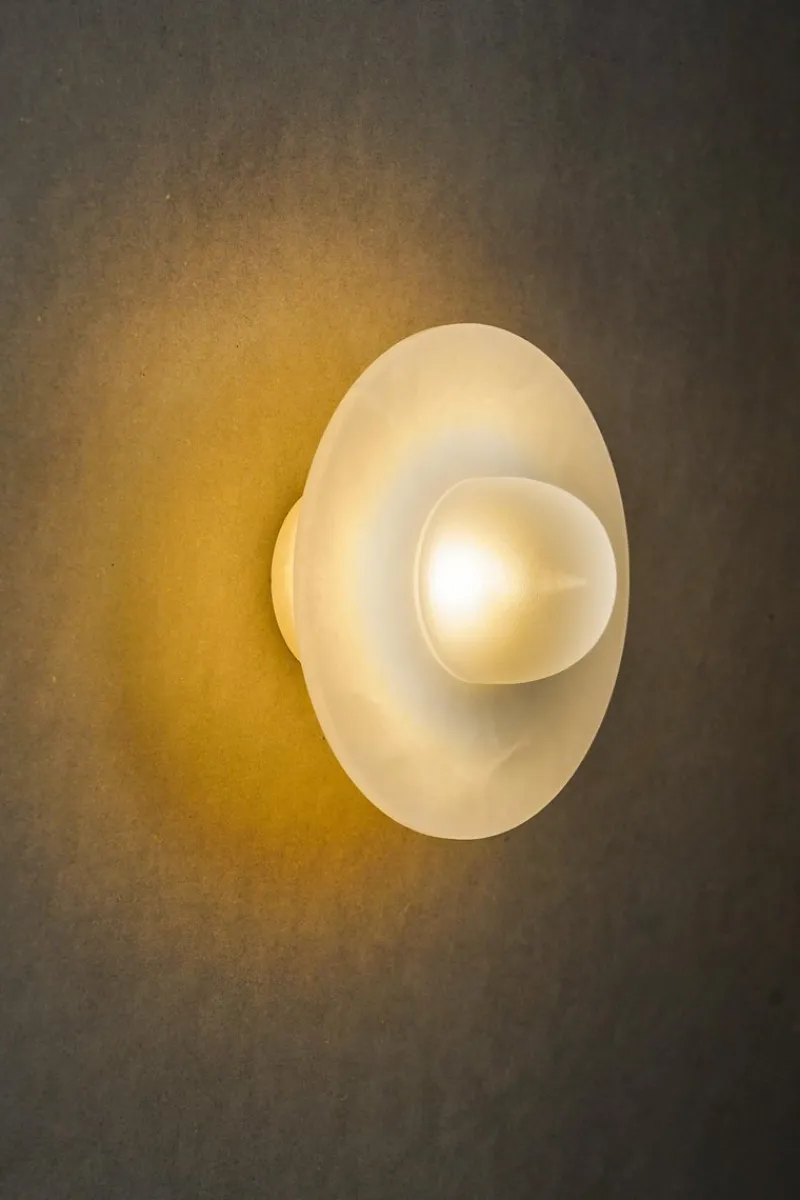 Pamono Alba Simple XXL Alabaster Wall Light by Contain> Wall Lights & Sconces