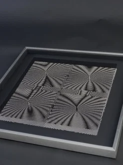 Pamono Alberto Biasi, Abstract Composition, 1972, Silkscreen Print, Framed><noscript><img width=