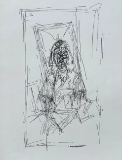 Pamono Alberto Giacometti, Portrait, 1956, Lithograph> Prints & Multiples