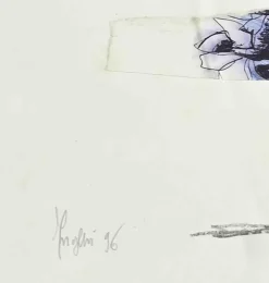 Pamono Alberto Inglesi, Woman, Mixed Media on Paper, 1996><noscript><img width=