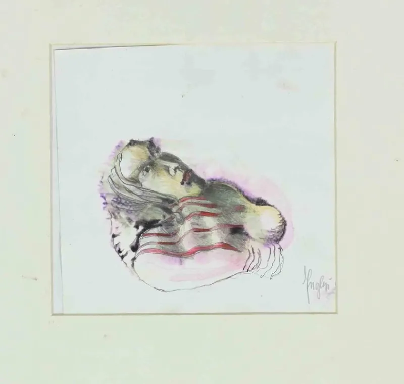 Pamono Alberto Inglesi, Woman, 1990s, Ink and Watercolor on Paper> Work On Paper