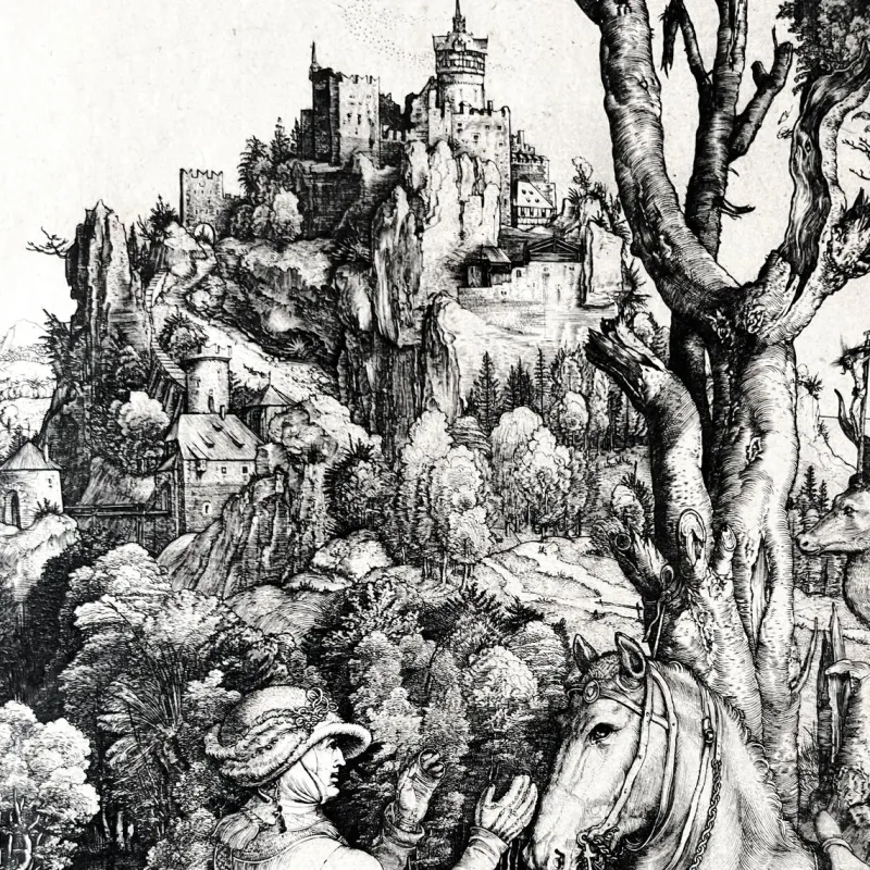 Pamono Albrecht Dürer, Horse, Engraving, 1501> Classical