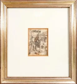 Pamono Albrecht Durer, Lady and Landsknecht, Woodcut, Framed> Old Masters|Prints & Multiples