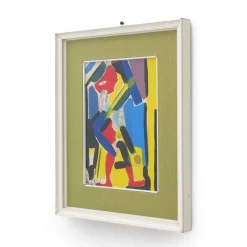 Online Pamono Aldo Gentilini, Composition, Mixed Media on Masonite, 1970s, Framed
