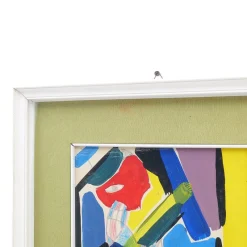 Online Pamono Aldo Gentilini, Composition, Mixed Media on Masonite, 1970s, Framed