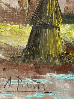 Pamono Aldo Pironti, Rural Scene, 20th Century, Oil on Canvas, Framed