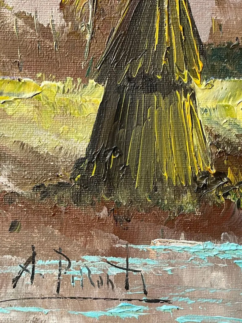 Pamono Aldo Pironti, Rural Scene, 20th Century, Oil on Canvas, Framed