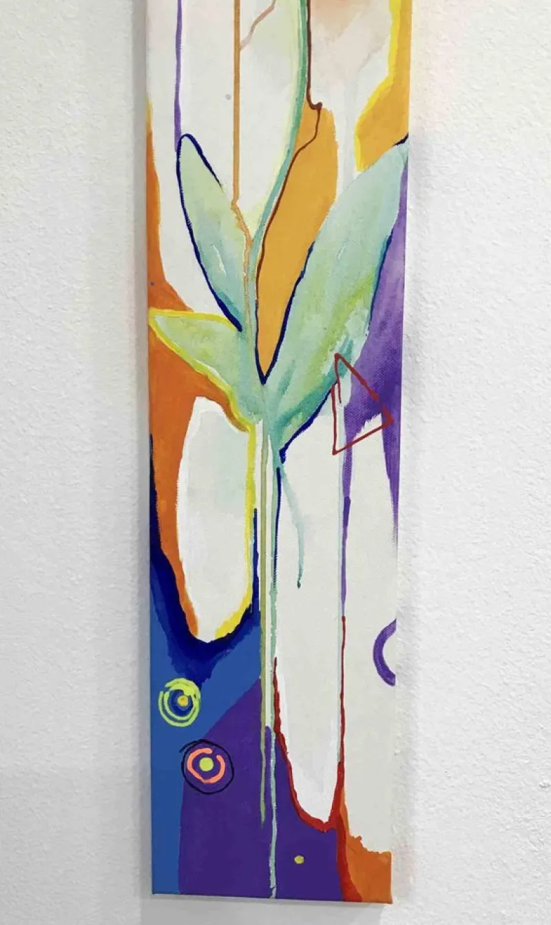 Pamono Alessandro Filetti, Gerbera Flower, Acrylic Paint & Posca, 2015> Contemporary|Painting