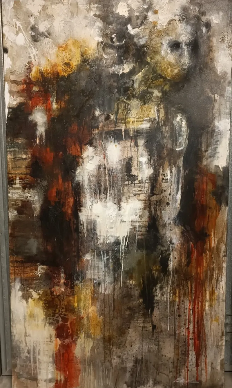 Pamono Alessandro La Motta, The Fall of the Giants, 2012, Oil Paintings on Canvas, Set of 2> Abstraction