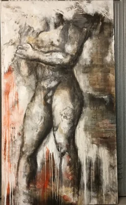 Pamono Alessandro La Motta, The Fall of the Giants, 2012, Oil Paintings on Canvas, Set of 2><noscript><img width=