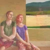 Pamono Alessio Paternesi, At the Back of the Stage, Oil on Panel, 1980s> Contemporary|Painting