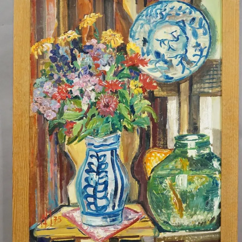 Pamono Alexander Michael, Impressionistic Still Life, 1975, Oil Painting> Impressionist